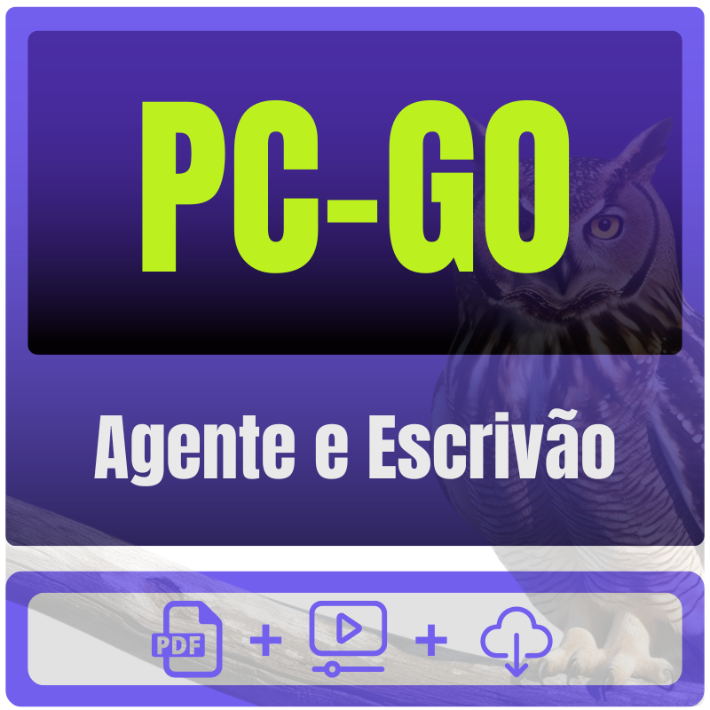 PC-GO (Agente e Escrivão) Pacote Completo - Rateio de Curso | Rateio Concursos | Melhor Site de Rateio de Cursos