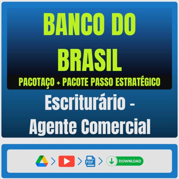 Banco do Brasil (Escriturário - Agente Comercial) Pacotaço - 2026