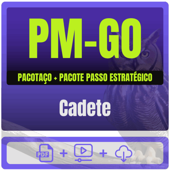 PM-GO (Cadete) Pacotaço - Pacote Teorico + Pacote Passo Estratégico
