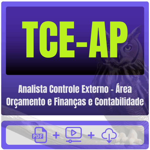 TCE-AP (Analista Controle Externo - Área Orçamento e Finanças e Contabilidade) Pacote
