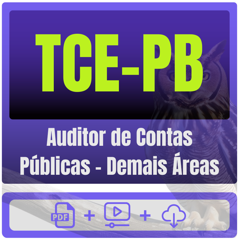 TCE-PB (Auditor de Contas Públicas - Demais Áreas) Pacote