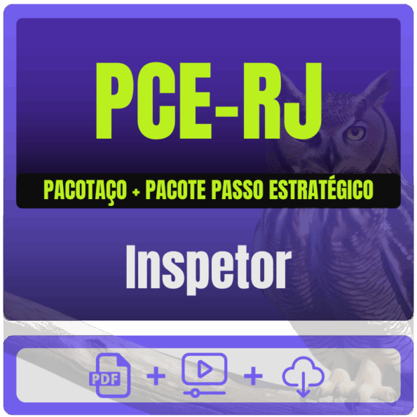 PCE-RJ (Inspetor) Pacotaço - Pacote Teórico + Pacote Passo Estratégico