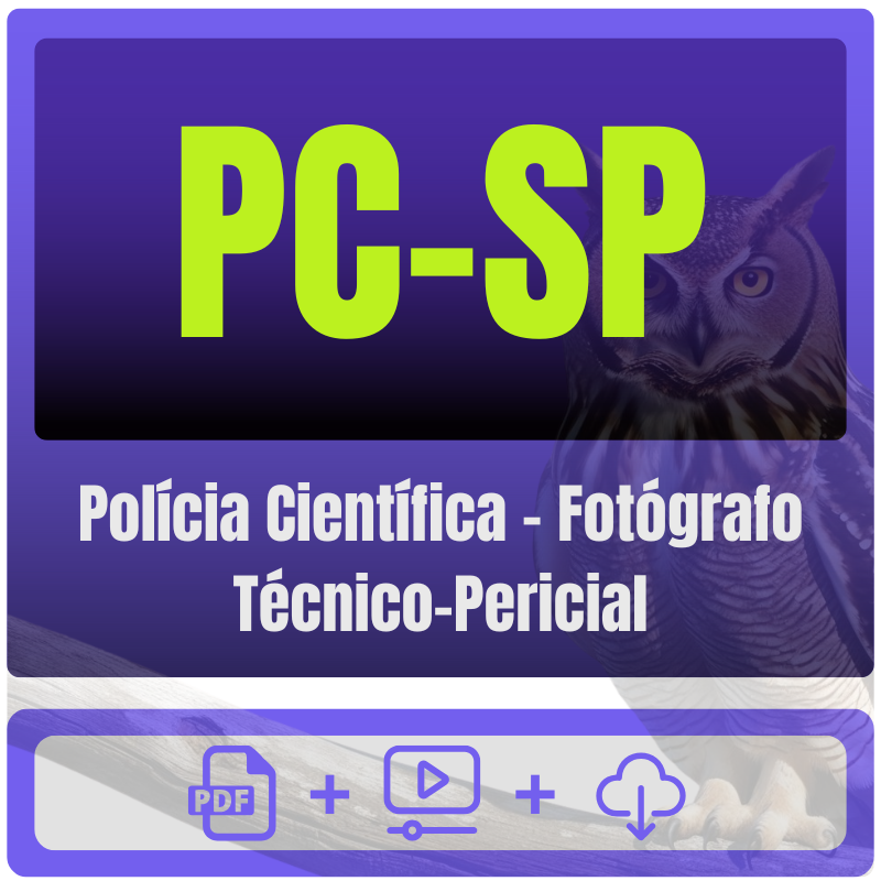 PC-SP (Polícia Científica - Fotógrafo Técnico-Pericial) Pacote Completo