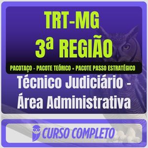 TRT-MG 3ª Região (Técnico Judiciário - Área Administrativa) Pacotaço - Pacote Teórico + Pacote Passo Estratégico - 2026