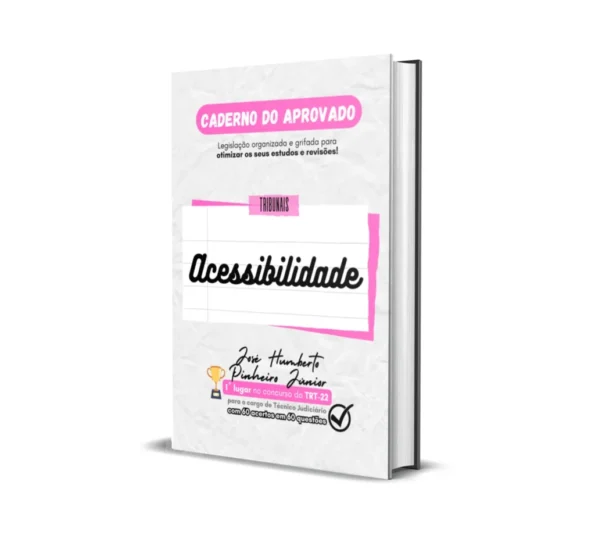 Acessibilidade - Caderno do Aprovado - Rateio de Curso | Rateio Concursos | Melhor Site de Rateio de Cursos