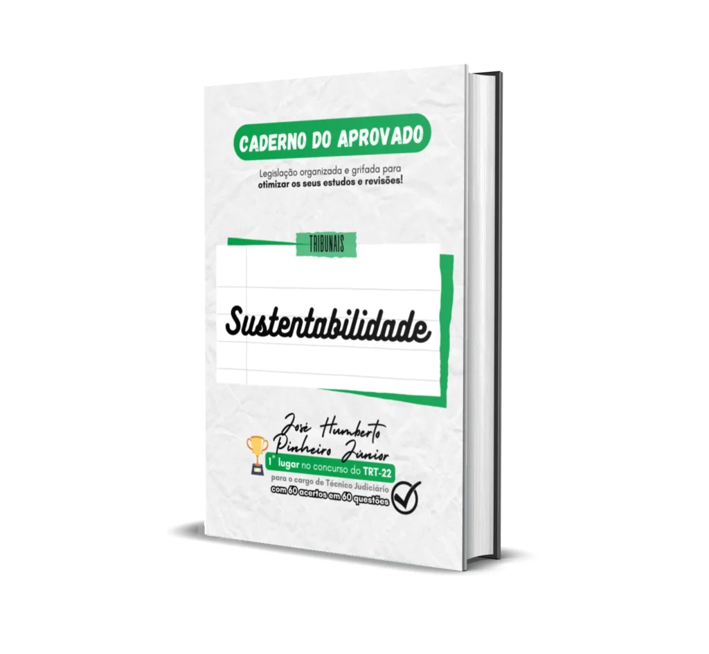 Sustentabilidade - Caderno do Aprovado - Rateio de Curso | Rateio Concursos | Melhor Site de Rateio de Cursos