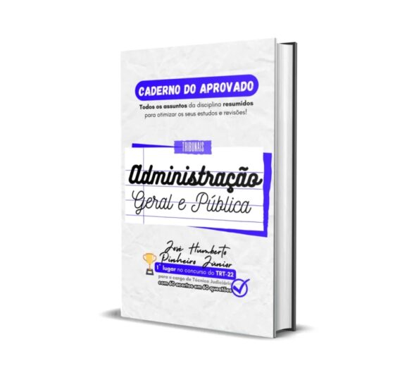 Administração Geral e Pública + Gestão de Pessoas - Caderno do Aprovado - Rateio de Curso | Rateio Concursos | Melhor S