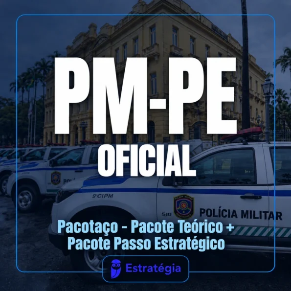 Rateio PM-PE (Oficial) Pacotaço - Pacote Teórico + Pacote Passo Estratégico