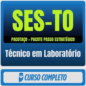 SES-TO (Técnico em Laboratório) Pacotaço - Pacote Teórico + Pacote Passo Estratégico - 2026 (Pós-Edital)