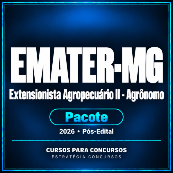 Rateio EMATER-MG (Extensionista Agropecuário II - Agrônomo) Pacote - 2026 (Pós-Edital)