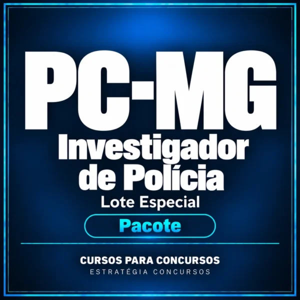 Rateio Pacote para PC-MG (Investigador de Polícia) Lote Especial — Estratégia Concursos — CPC