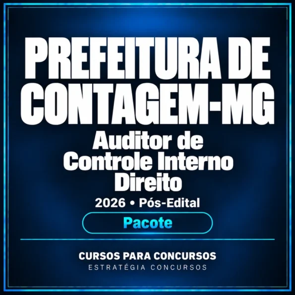 Pacote Estratégia para Prefeitura de Contagem-MG, Auditor de Controle Interno — Direito, 2026, Pós-Edital, CPC