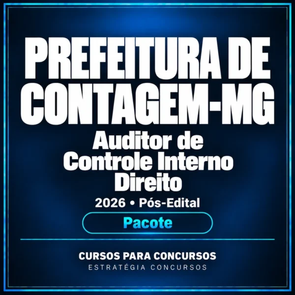Pacote Estratégia para Prefeitura de Contagem-MG, Auditor de Controle Interno — Direito, 2026, Pós-Edital, CPC